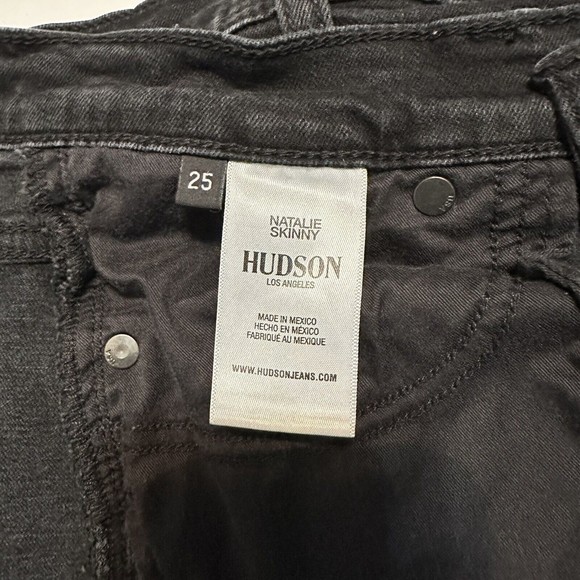 Hudson Size 25 Womens Jeans Natalie Skinny Mid Rise Black Denim 25x26 - Picture 5 of 10